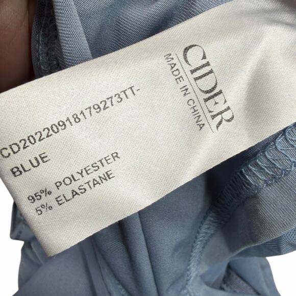 Cider Womens Blue Mesh Ruched Cami Top Sz M Sheer Layered Y2K Grunge Fairy - Picture 9 of 9